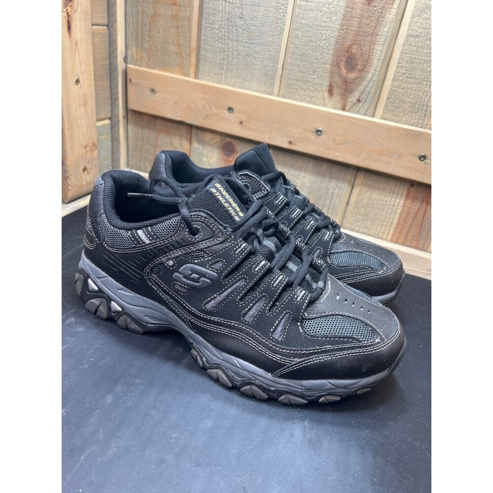 Skechers Men's Black and Gray Athletic Walking Shoes